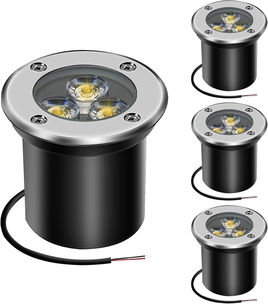 Faretto da incasso pavimento esterno 12x3W Bianco Caldo - Acciaio inox AISI 304, IP67, 3300K, 20000H, garanzia 2 anni