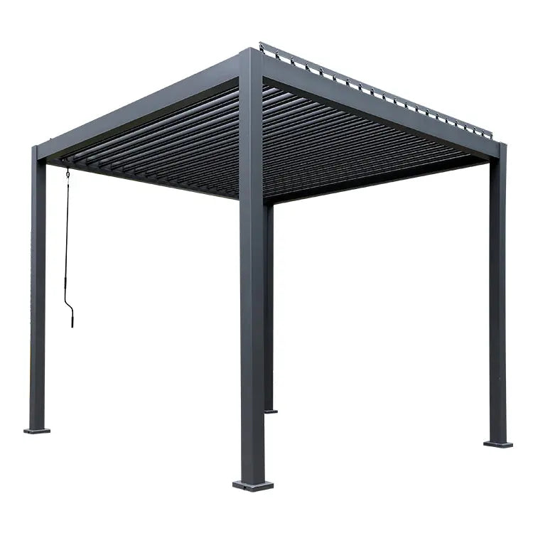 Pergola HySpas da Giardino Classica HP-104 - 3x3m - Lamelle orientabili manuali, alluminio 6063-T6, resistente vento 100km/h