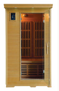 Sauna Finlandese HS-501A - 900x900x1900mm - 1 posto - 1450W - Hemlock Canadese/Cedro Rosso, controller touchscreen, cromoterapia