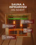 Sauna Finlandese HS-504HT - 2000x1250x2000mm - 5 posti - 3150W