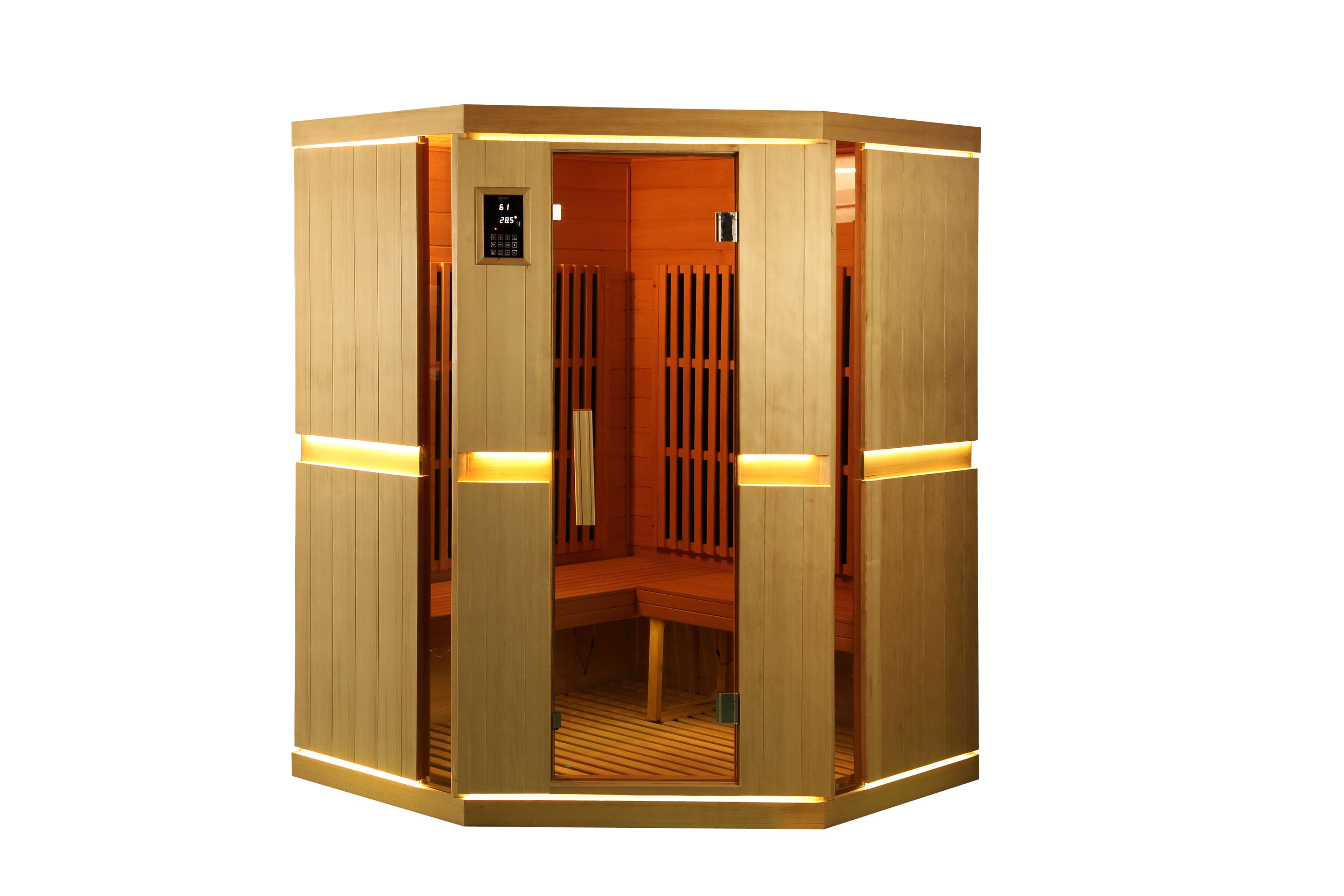 Sauna Finlandese HS-W504F - 1500x1500x900x1900mm - 4 posti - 2640W
