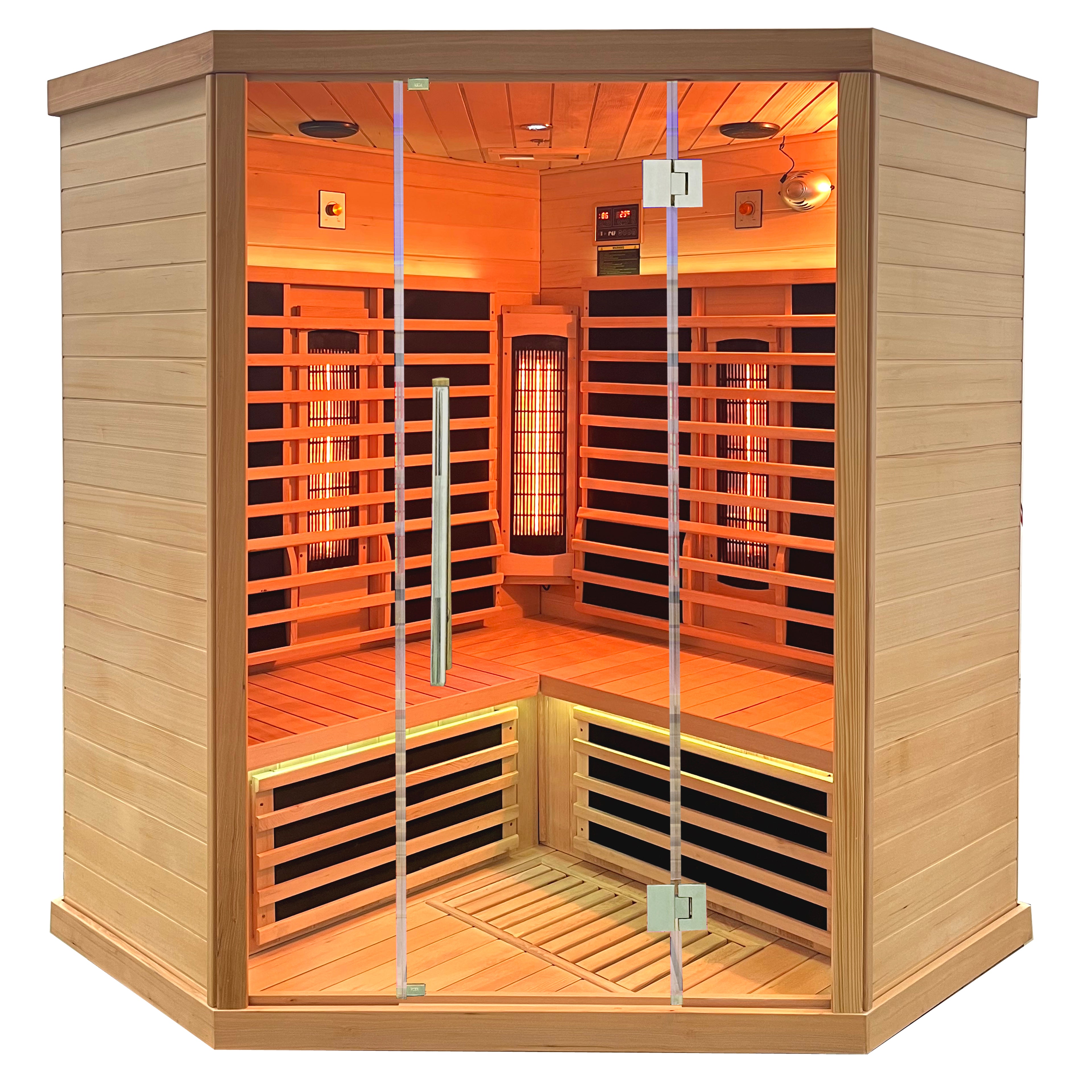 Sauna Finlandese HS-W504HT - 1500x1500x900x1900mm - 4 posti - 2800W